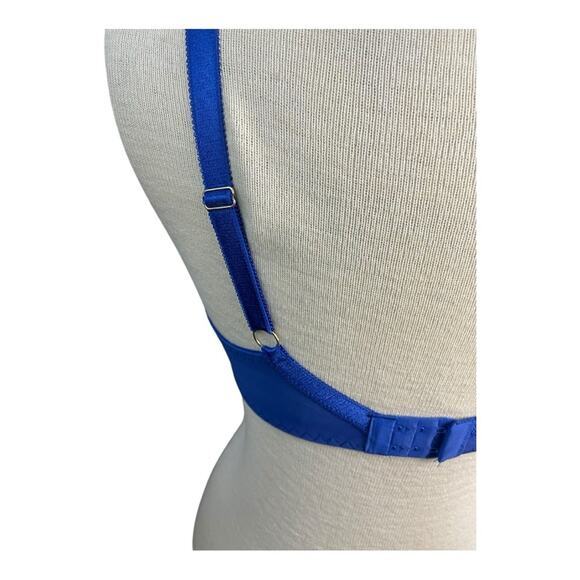 Frederick's of Hollywood‎ Demi Lace Underwire Bra (Sandie) in Blue Size 32D NWT - Picture 6 of 9